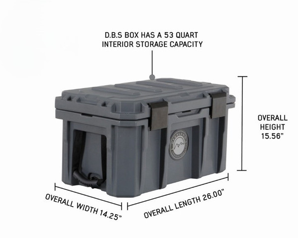 Ford Bronco / Bronco Sport D.B.S. - Dark Grey 53 QT Dry Box with Drain, and Bottle Opener by Overland Vehicle Systems