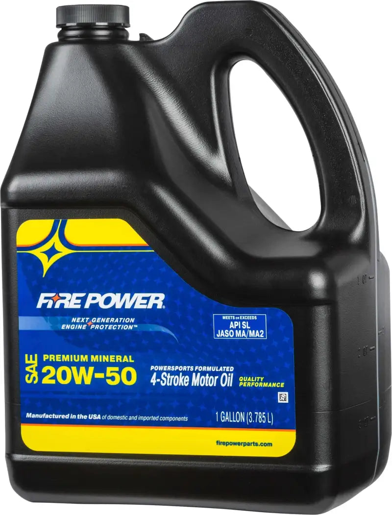 196974 Fire Power Mineral 4-Stroke Oil 20W-50 Gal 4/Case wps-841-00432