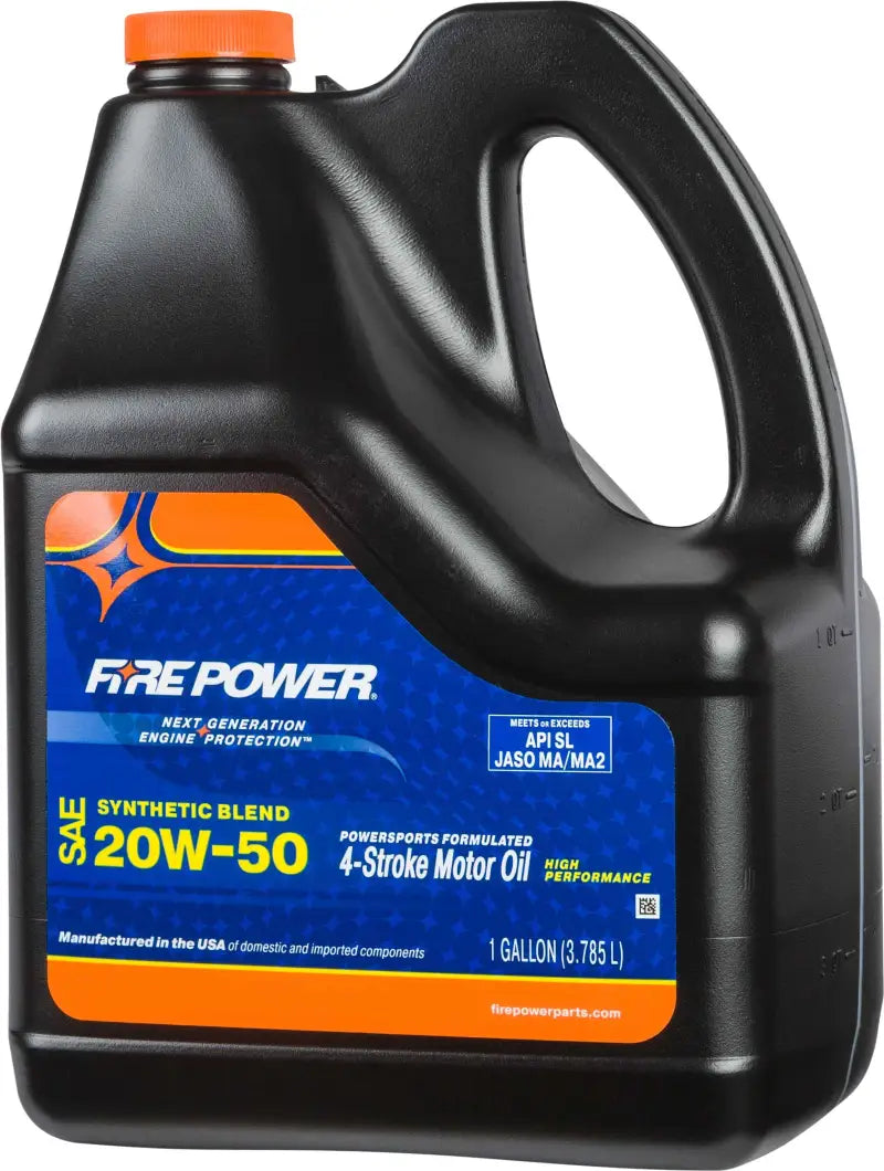 196976 Fire Power Synthetic Blend 4-Stroke Oil 20W-50 Gal 4/Case wps-841-10432