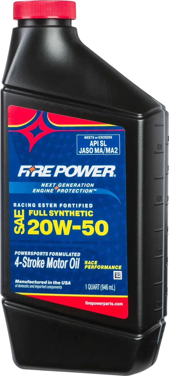 196977 Fire Power Synthetic 4-Stroke Oil W/Ester 20W-50 Qt 12/Case wps-841-20431