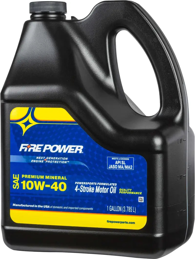 196980 Fire Power Mineral 4-Stroke Oil 10W-40 Gal 4/Case wps-841-00232