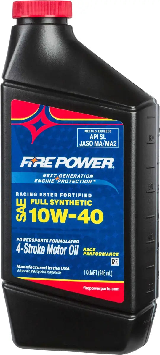 196984 Fire Power Synthetic 4-Stroke Oil W/Ester 10W-40 Qt 12/Case wps-841-20231