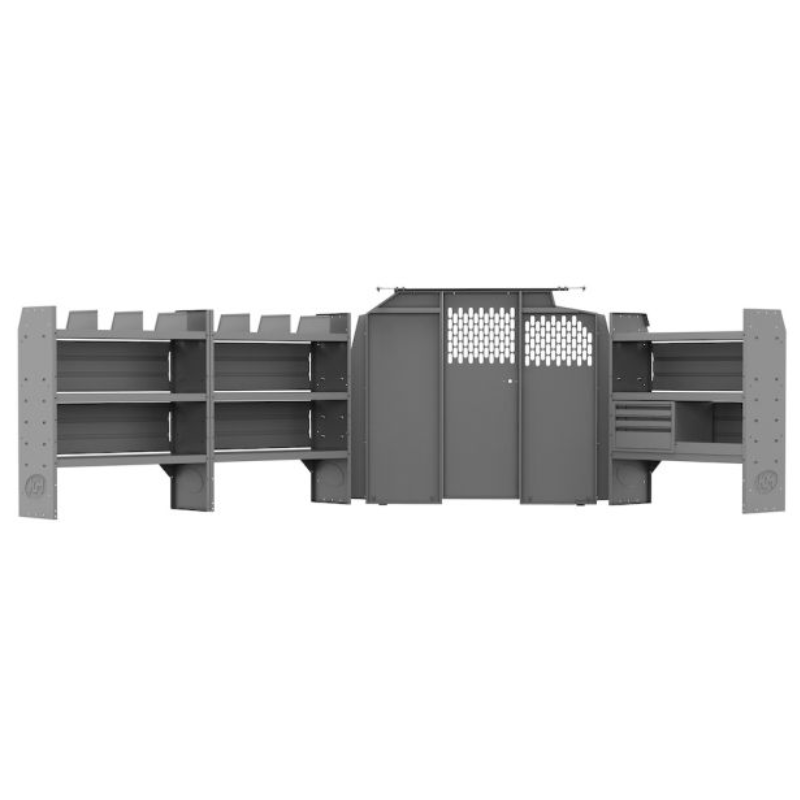 Holman Commercial Van Package Bin 46" H Shelves GM 135" WB Model FFP-GMS