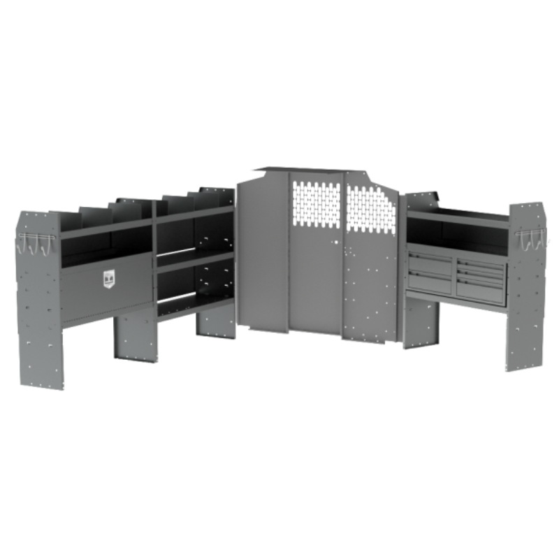 Holman General Service Van Package 46" H Shelves Mercedes Metris 126" WB Model 4004M