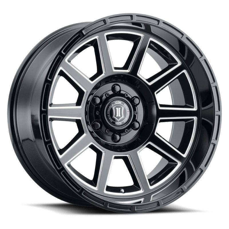 ICON Recoil 20x10 6x135 -24mm Offset 4.5in BS Gloss Black Milled Spokes Wheel - 6220106345GBMW ico6220106345GBMW