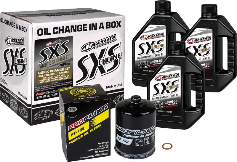 90-219013 Maxima Sxs Quick Change Kit 10W-50 With Black Oil Filter wps-78-90130