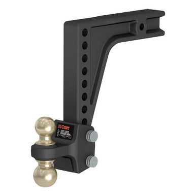 Ford Bronco / Bronco Sport 2-1/2" Shank HD Deep-Drop Adjustable Hitch Ball Mount with Dual Ball by Curt