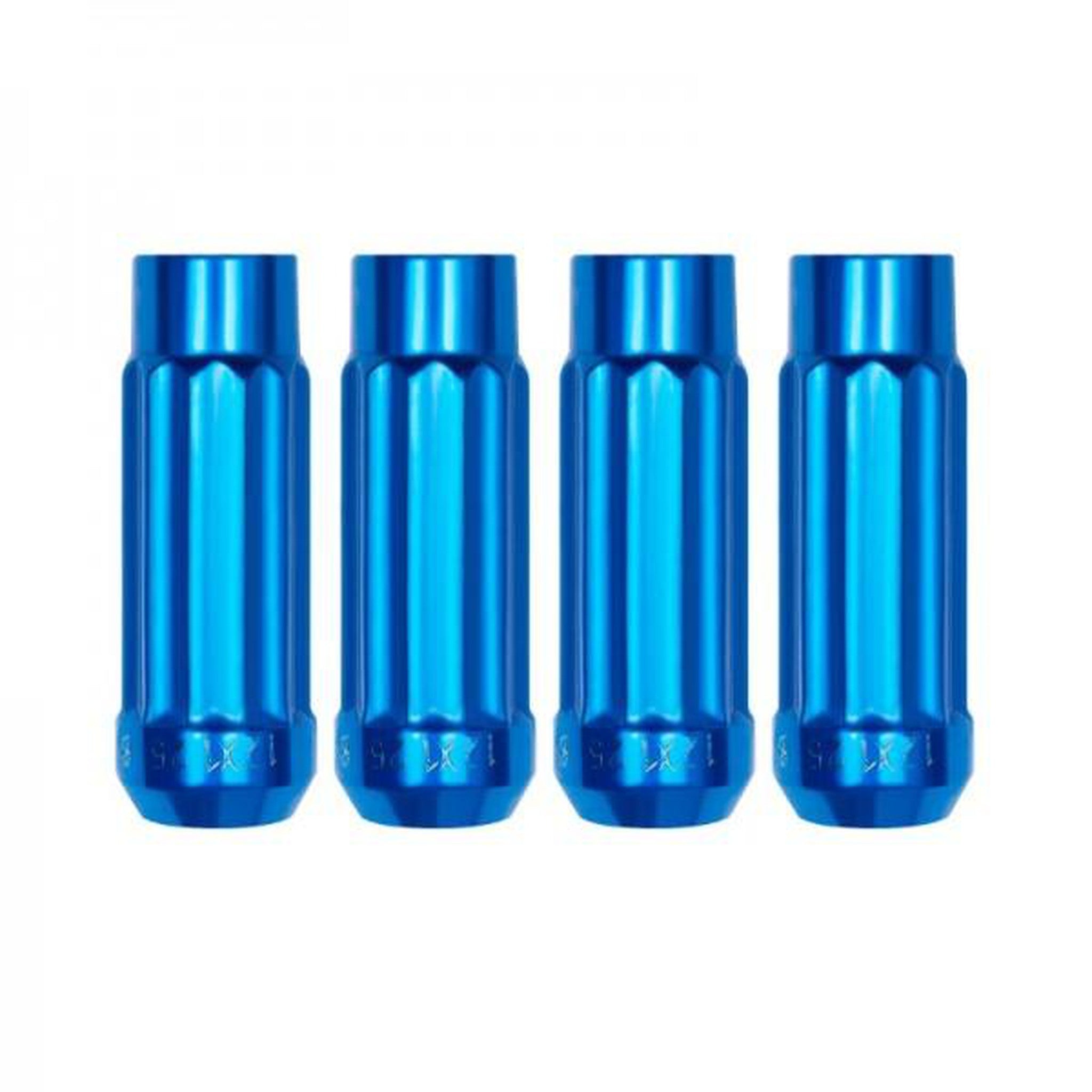 BLOX Racing 12-Sided P17 Tuner Lug Nuts 12x1.5 - Blue Steel - Set of 20