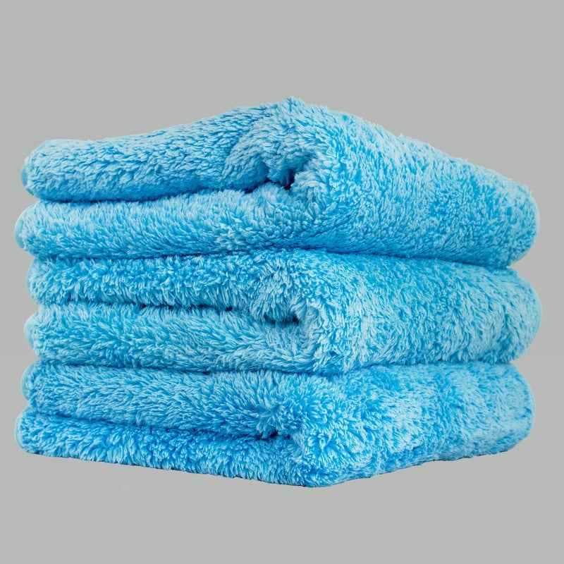 Chemical Guys Shaggy Fur-Ball Microfiber Towel - 16in x 16in - Blue - 3 Pack - Case of 16 MIC32103