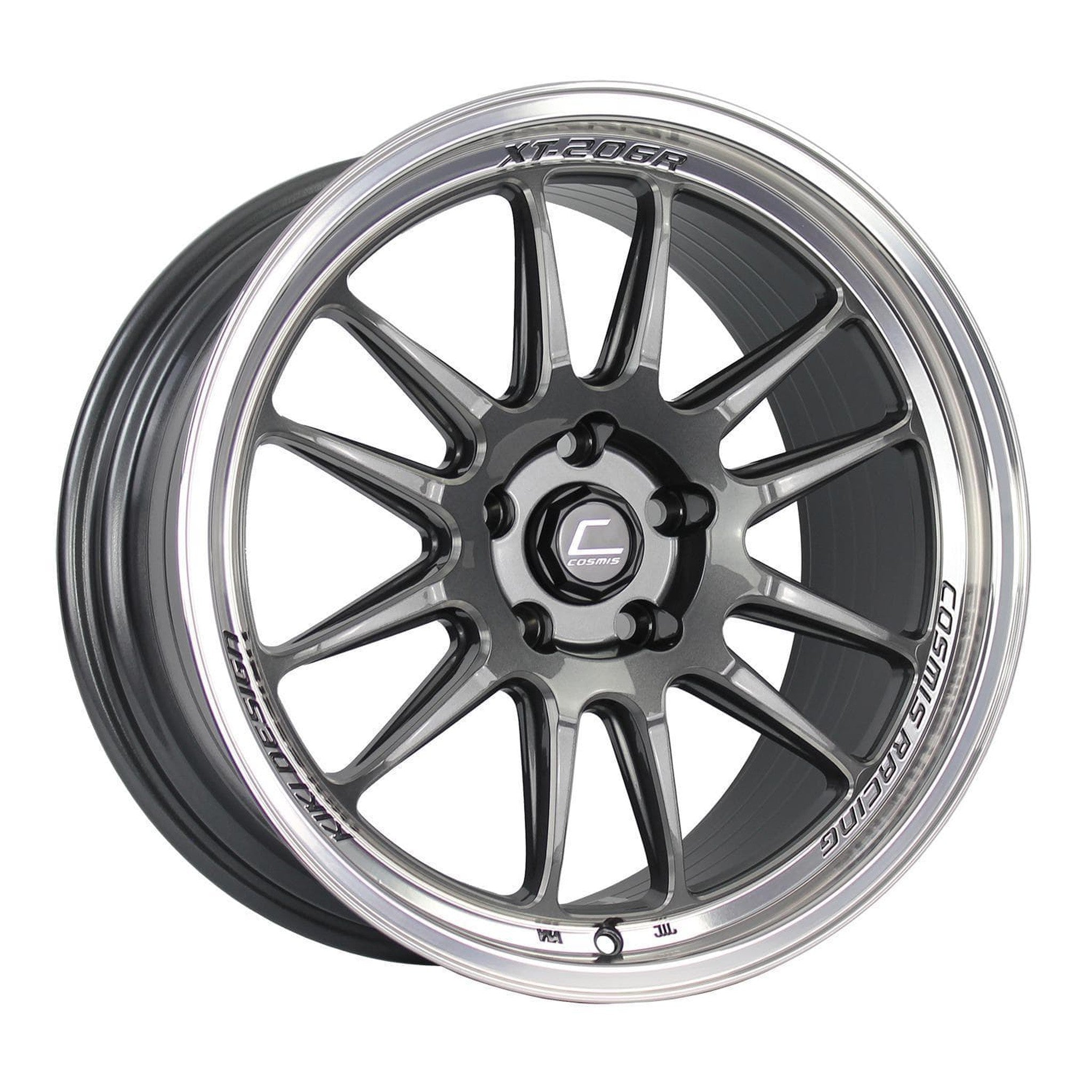 Cosmis Wheels XT-206R-FF Gunmetal with Machined Lip and Milled Spokes Wheel 18x9.5 +38 5x114.3