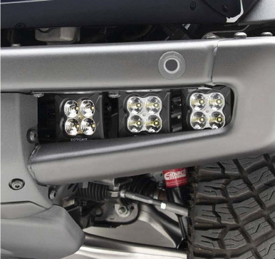 Ford Bronco Black Front Bumper OEM Fog LED Bracket by ZROADZ