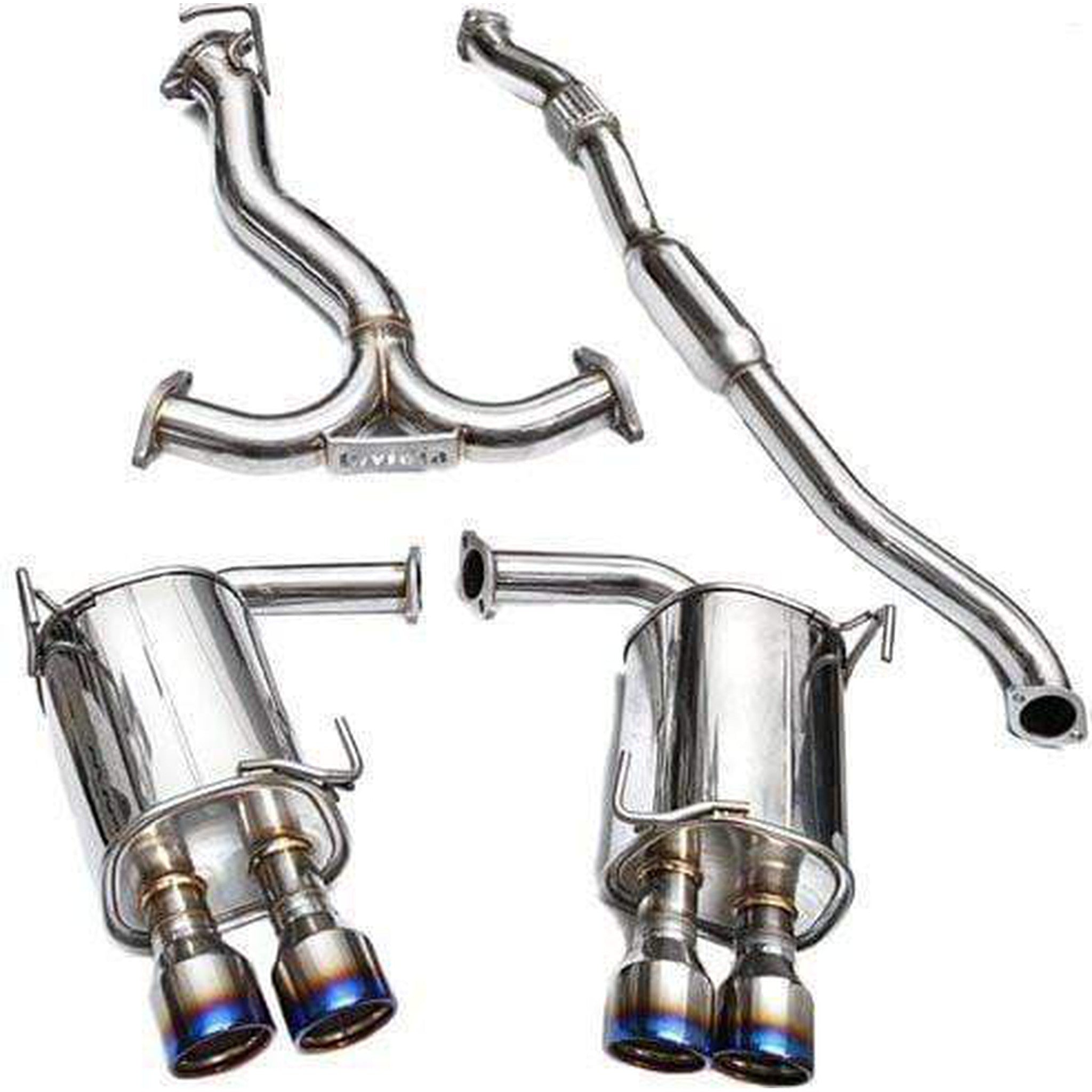 Invidia Q300 Quad Titanium Tip Cat Back Exhaust WRX / STI Sedan 2011-2014 | HS11STIG3T
