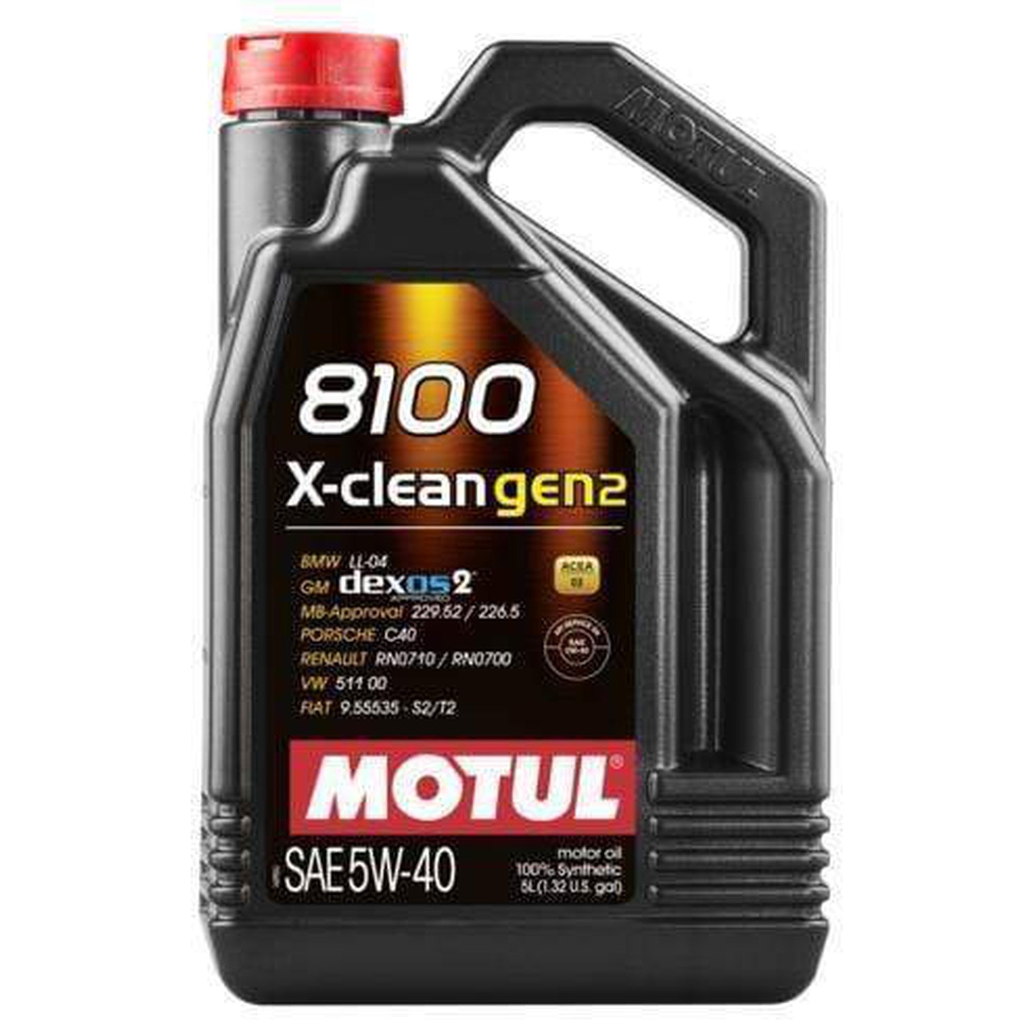 Motul 5L Synthetic Engine Oil 8100 X-CLEAN Gen 2 5W40 | 109762