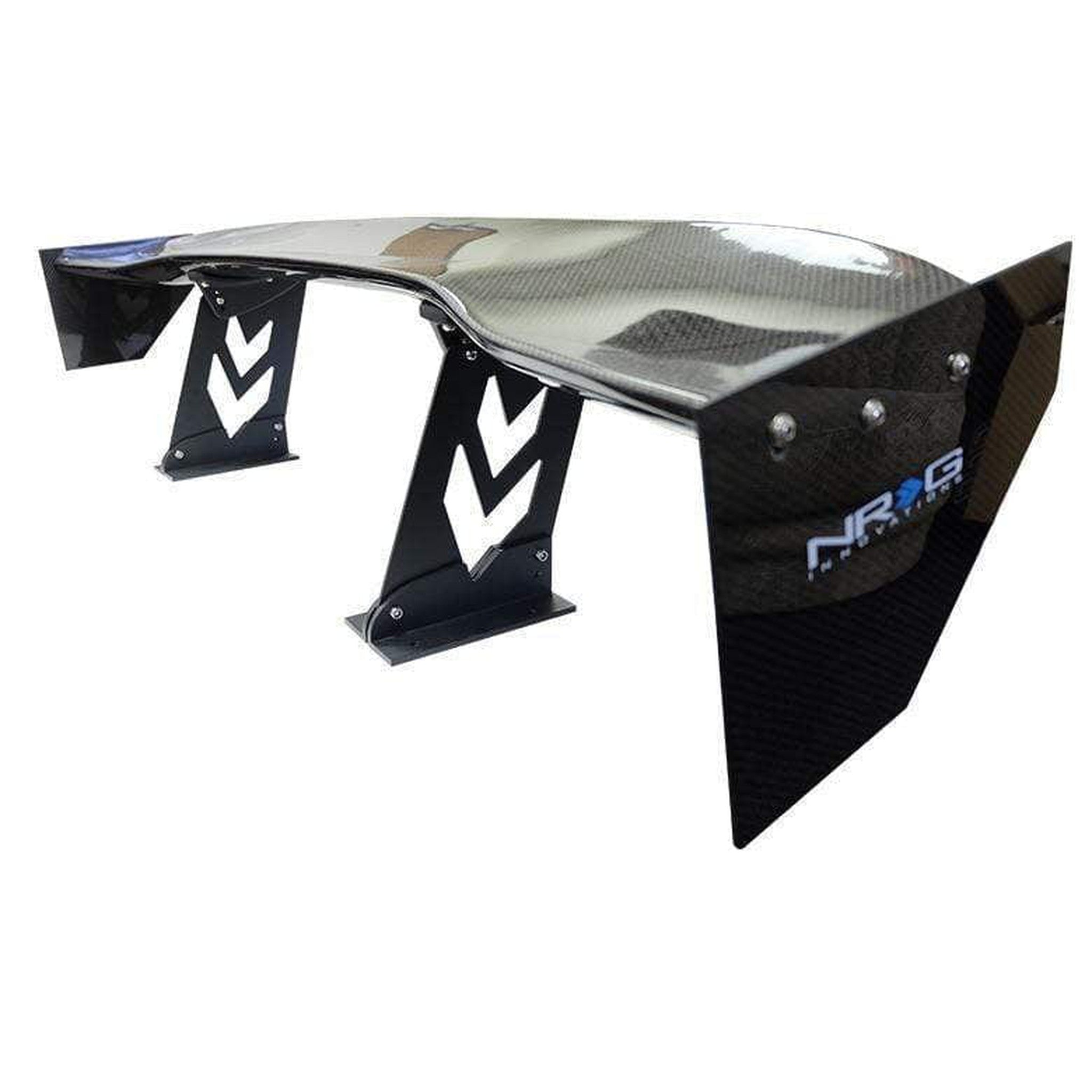 NRG Carbon Fiber Spoiler 59in NRG Logo Large End Plates | CARB-A590