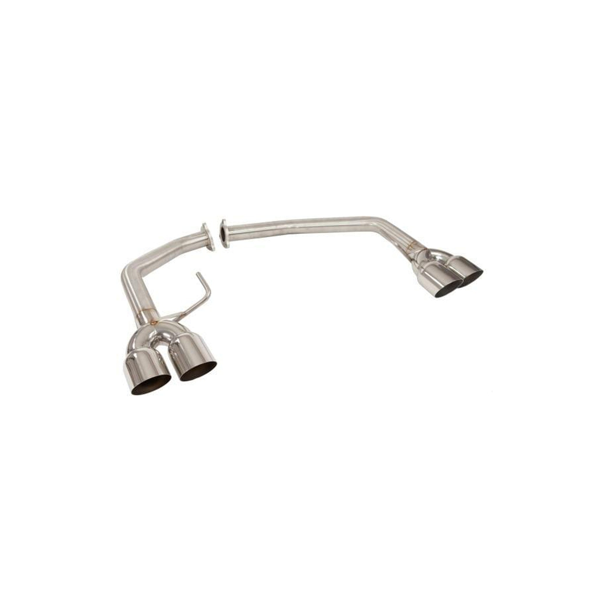 Nameless Muffler Delete Single Wall Polished Tips SPT Subaru WRX 2015-2021 / STI 2015-2018