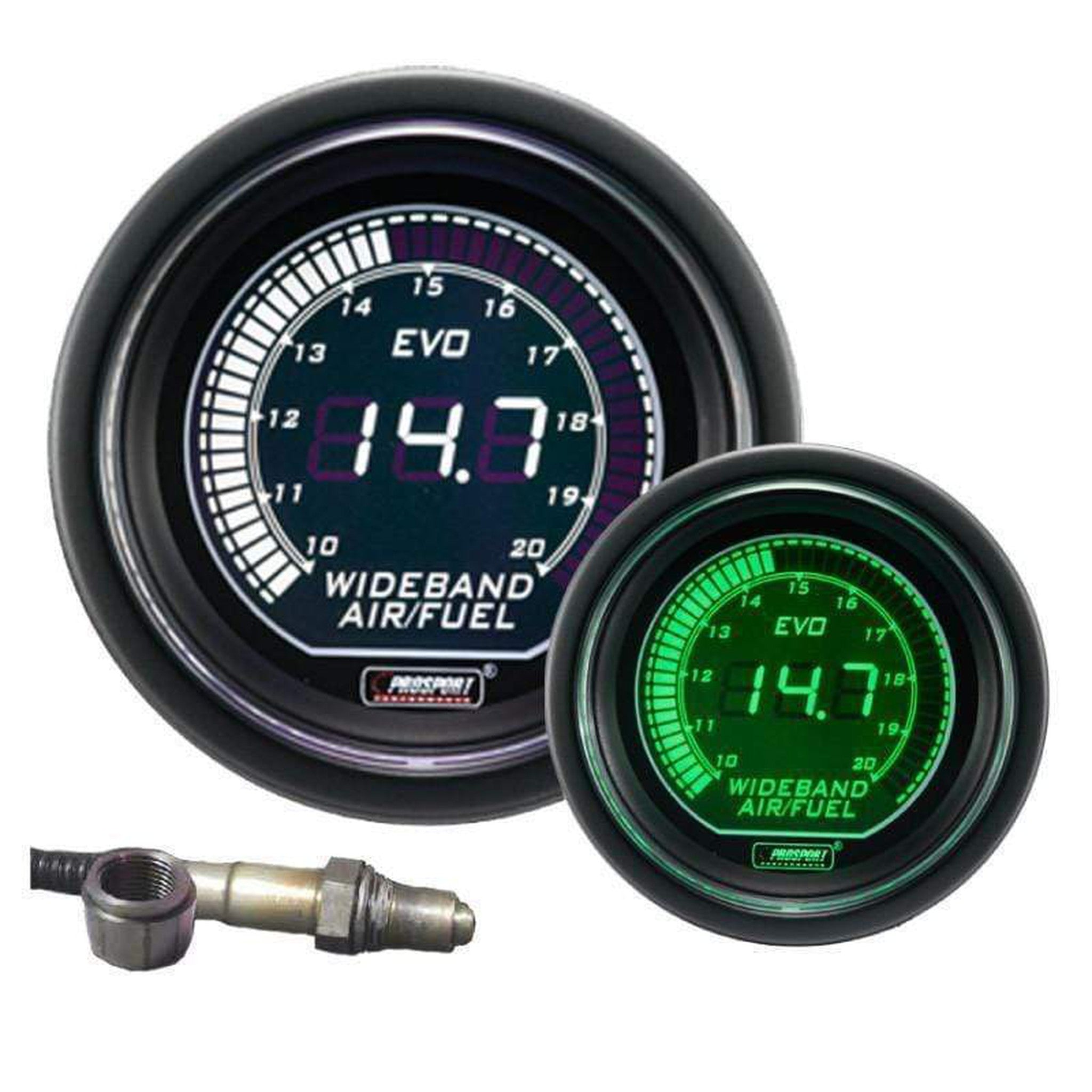 Prosport EVO Wideband Digital Air Fuel Ratio Kit - Green/White