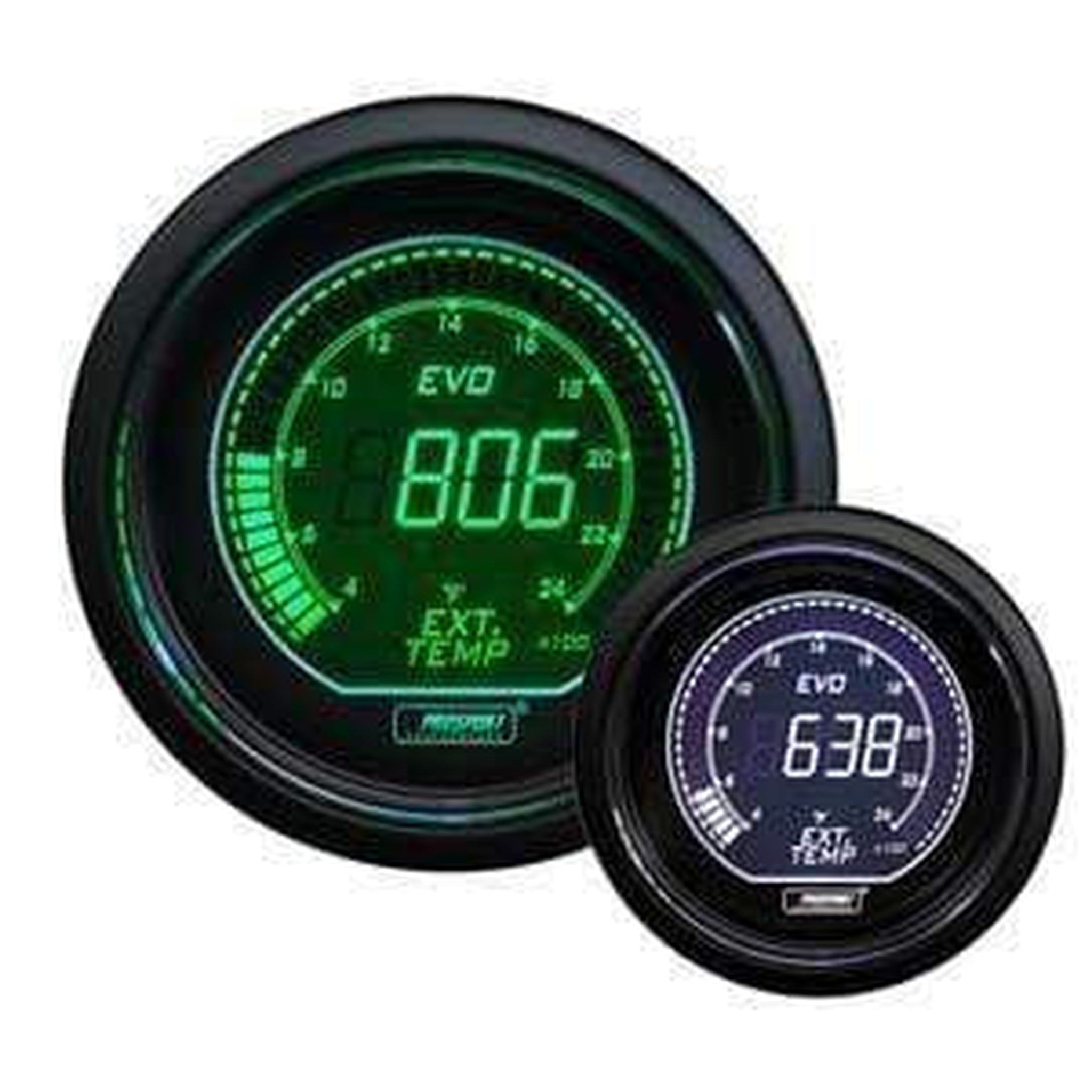 Prosport Evo Electrical EGT Gauge - Green/White