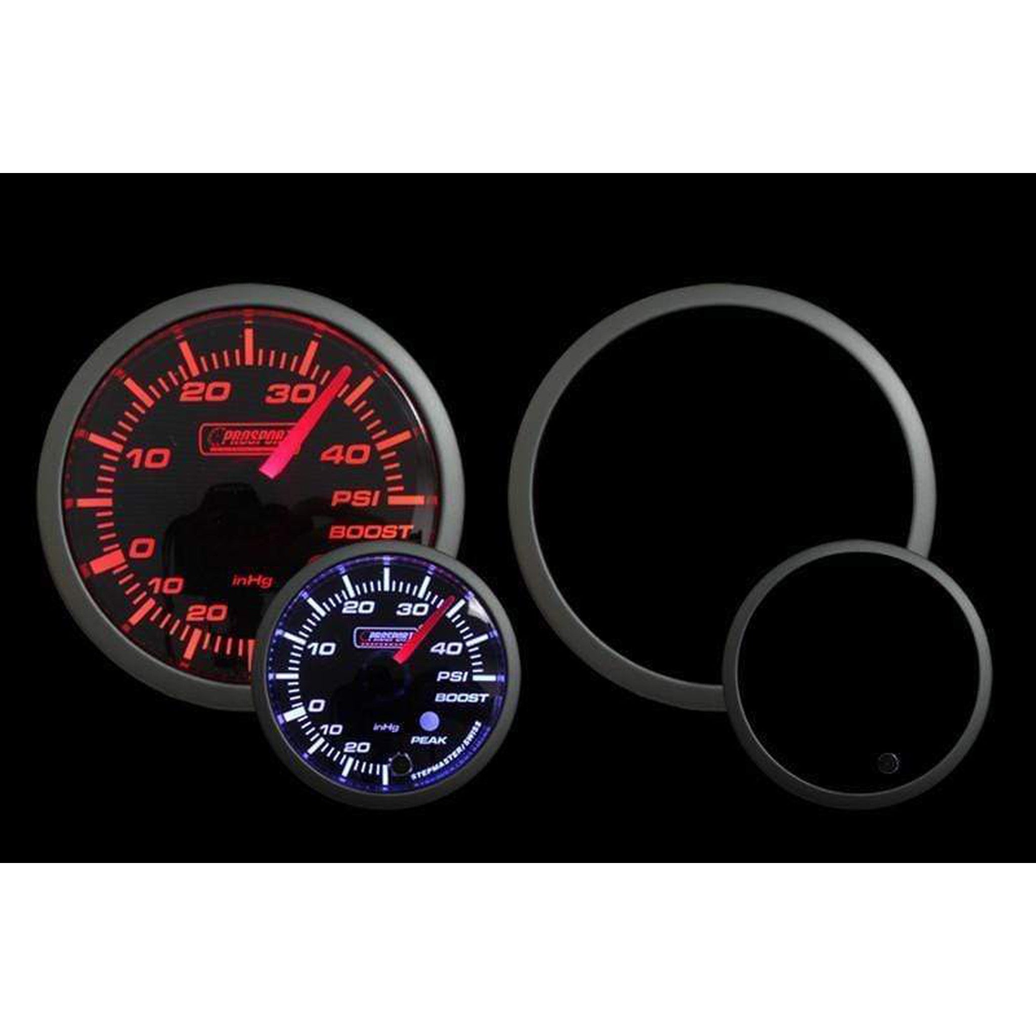 Prosport Premium Series 52mm Electric Boost Gauge 45 PSI - Amber/White