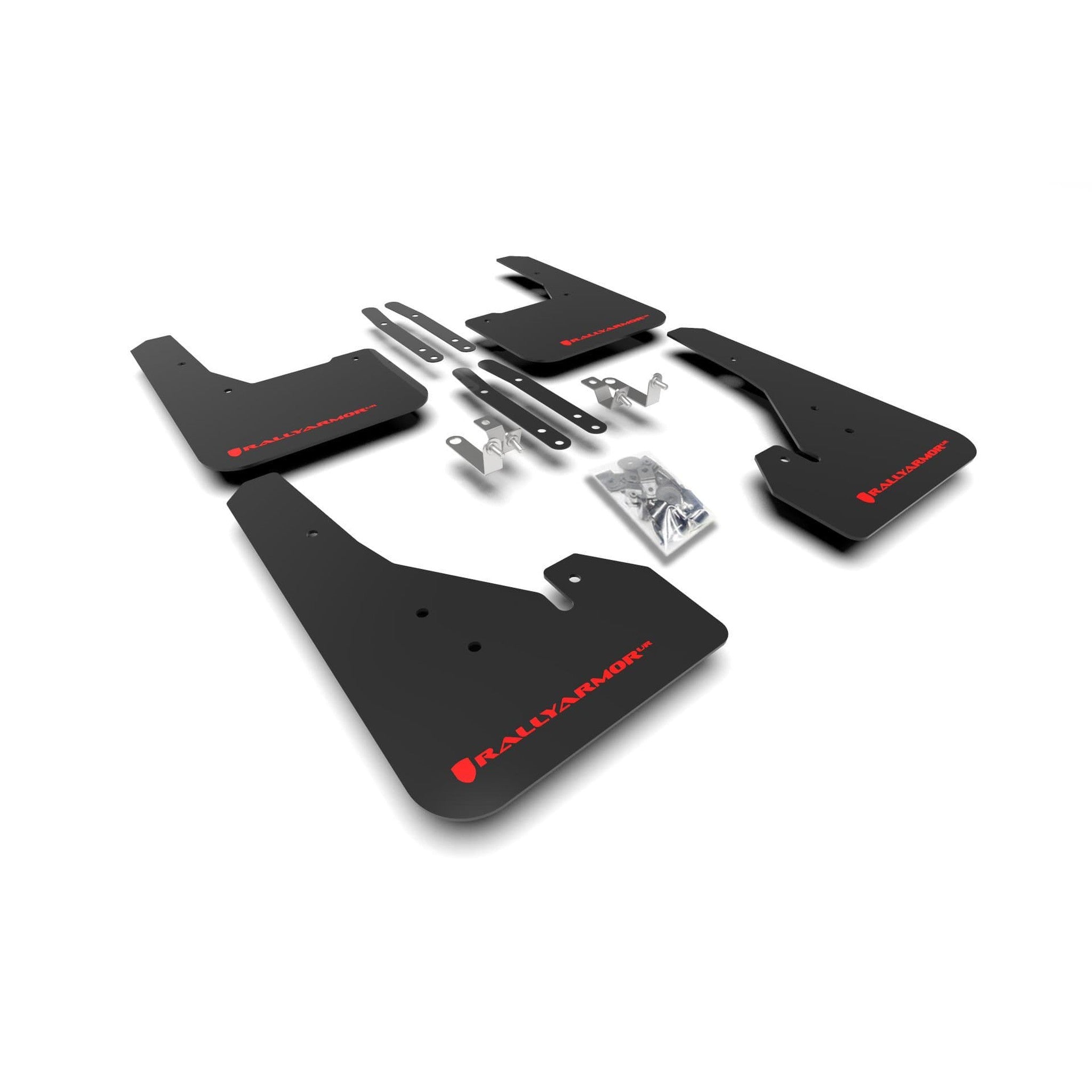 Rally Armor UR Black Mud Flap w/ Red Logo Toyota Corolla Hatchback 2019-2021