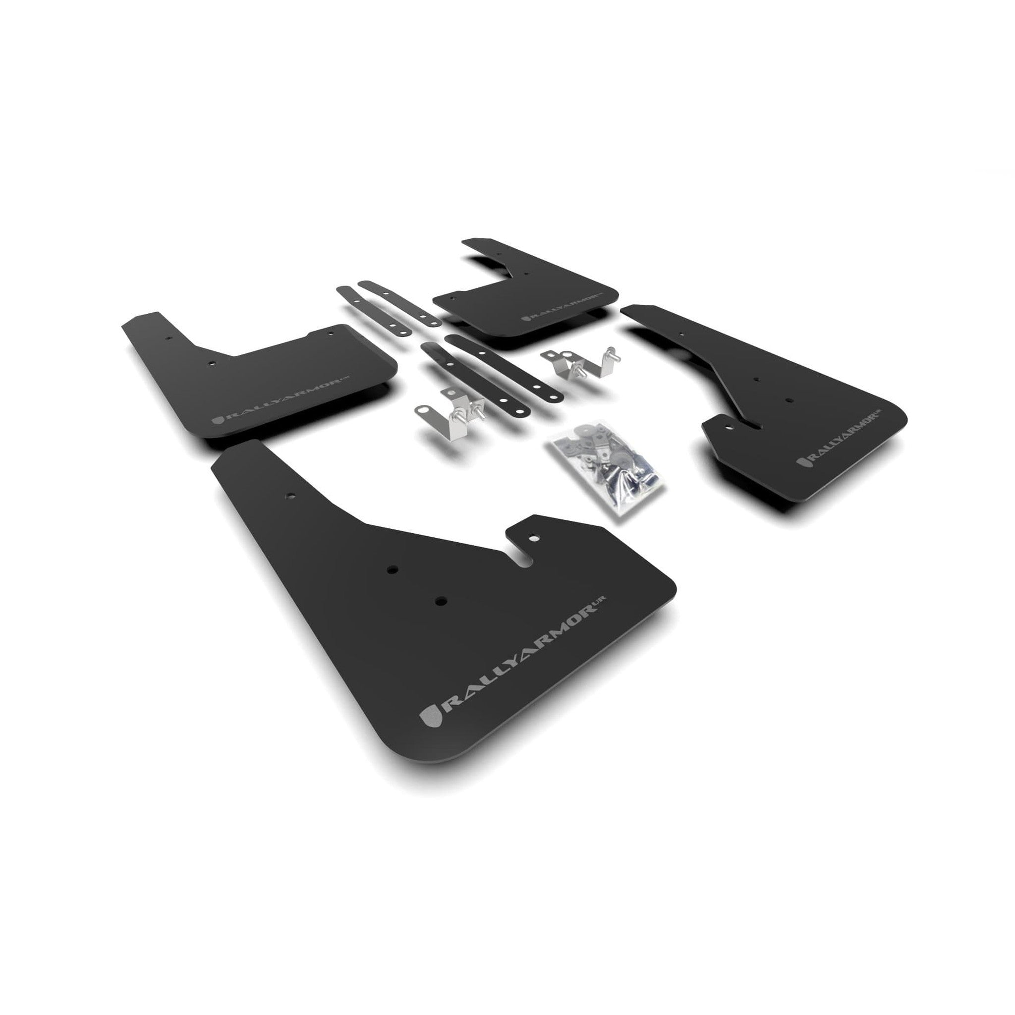 Rally Armor UR Black Mud Flap w/ Silver Logo Toyota Corolla Hatchback 2019-2021