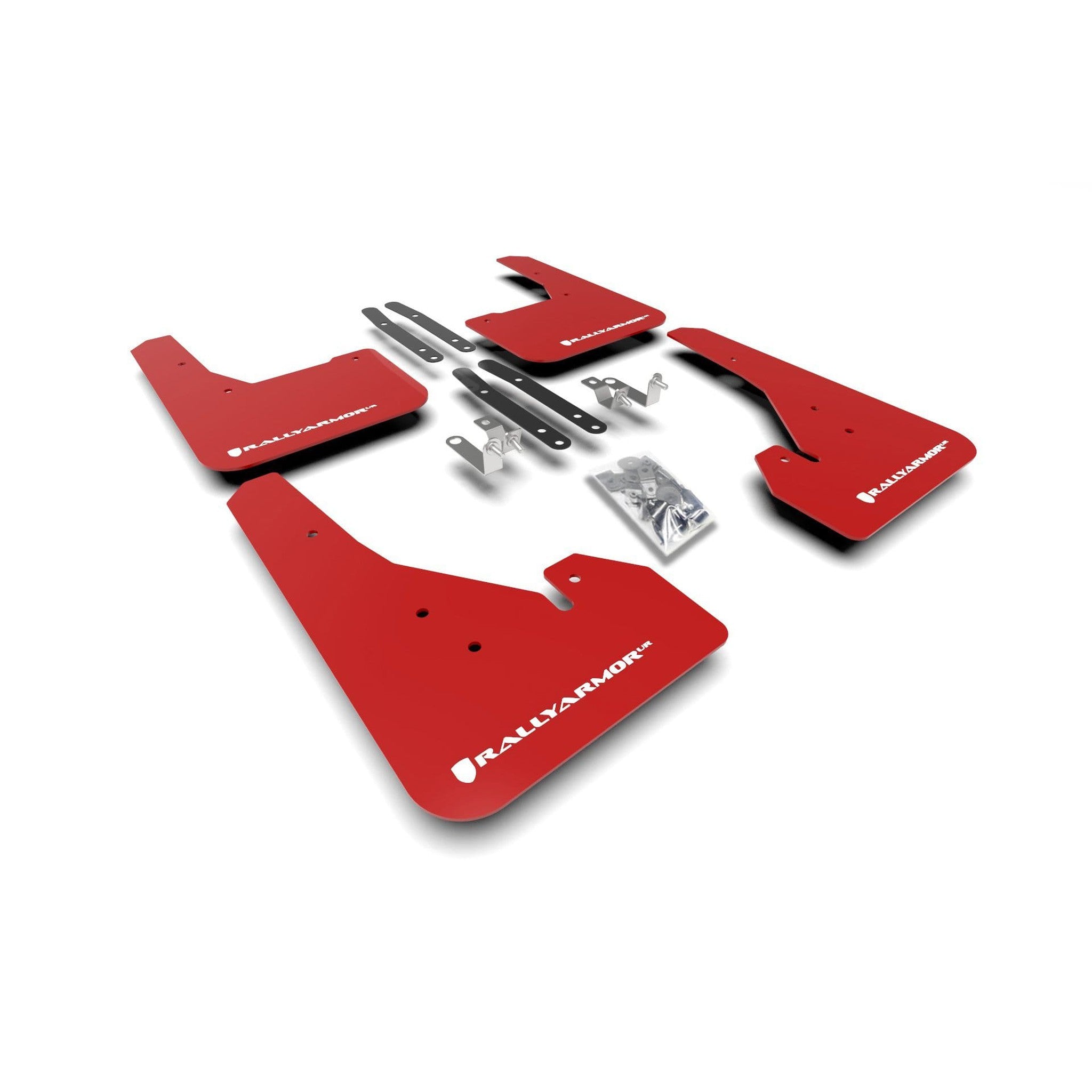 Rally Armor UR Red Mud Flap w/ White Logo Toyota Corolla Hatchback 2019-2021