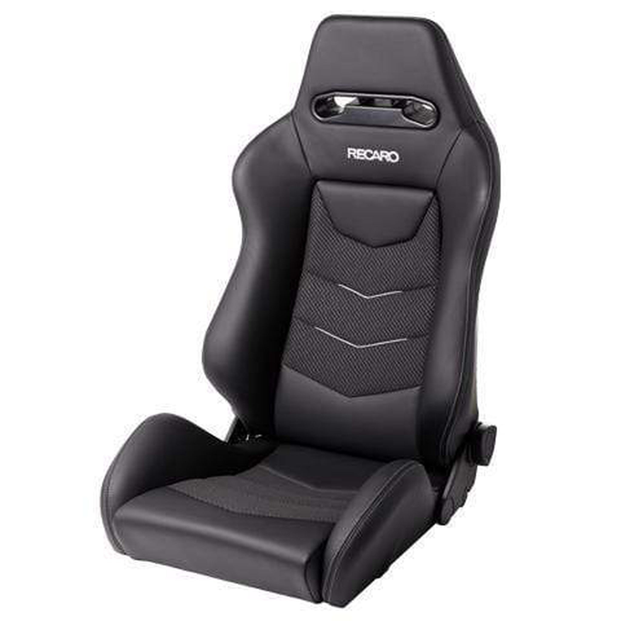 Recaro Speed V Driver Seat - Black Leather/Cloud Grey Suede Accent