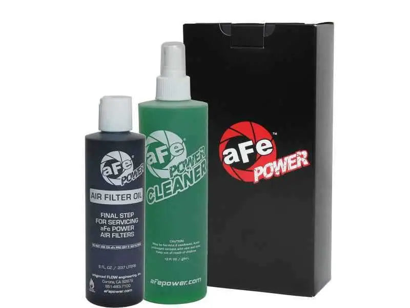 aFe Air Filter Restore Kit (8oz Squeeze Oil & 12oz Spray Cleaner) - Black 90-51401b