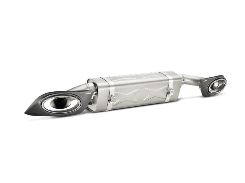 Akrapovic 14-15 Porsche 911 Turbo/Turbo S (991) Slip-On Line (Titanium) w/ Carbon Titanium Tips akrs-po991tso-ht
