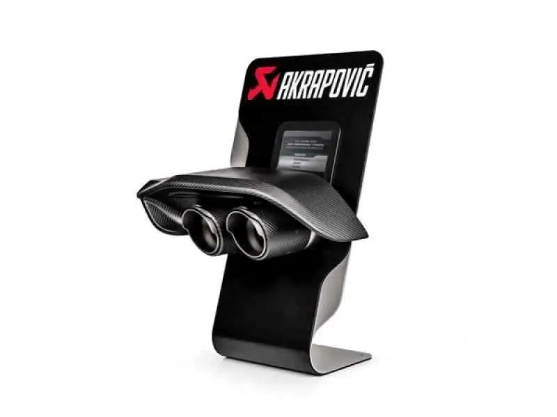 Akrapovic Counter Display with Sample Tail Pipe Set and Carbon Diffuser (High Gloss) p-cm-cdc-1