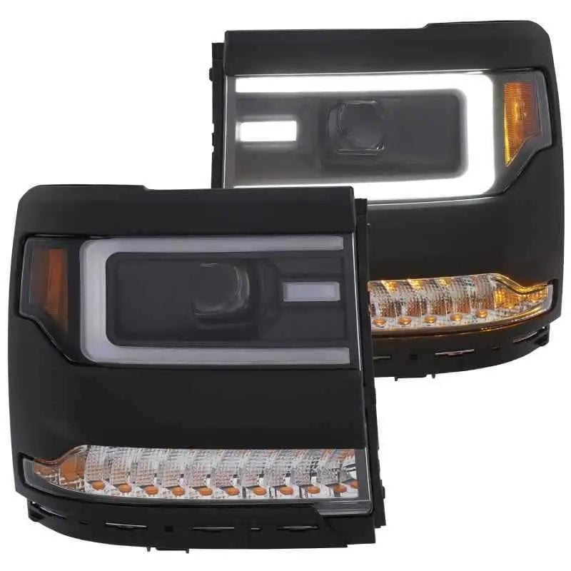 ANZO 16-17 Chevy Silverado 1500 Prjctr. Headlight Plank Styl. w/Amber (Only Work w/HID Equip. Truck) 111373
