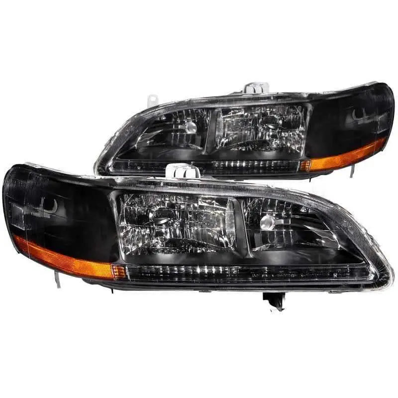 ANZO 1998-2002 Honda Accord Crystal Headlights Black 121052