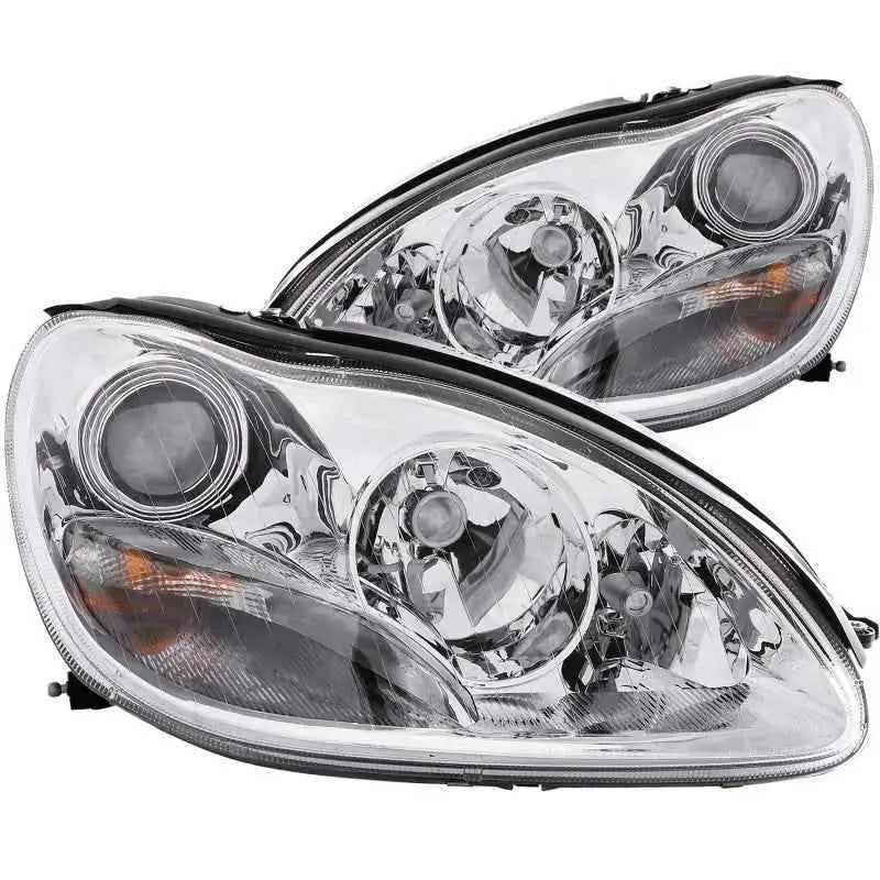 ANZO 2000-2005 Mercedes Benz S Class W220 Projector Headlights Chrome 121092