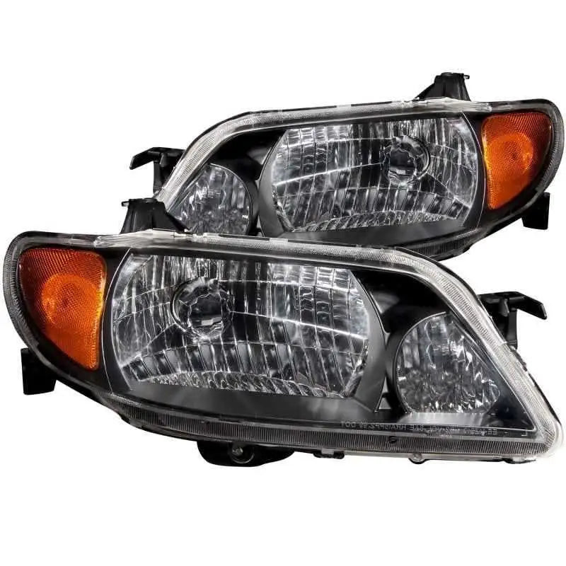 ANZO 2001-2003 Mazda Protege Crystal Headlights Black 121107