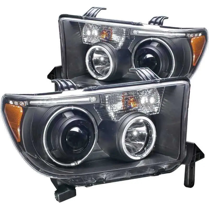 ANZO 2007-2013 Toyota Tundra Projector Headlights w/ Halo Black (CCFL) 111174