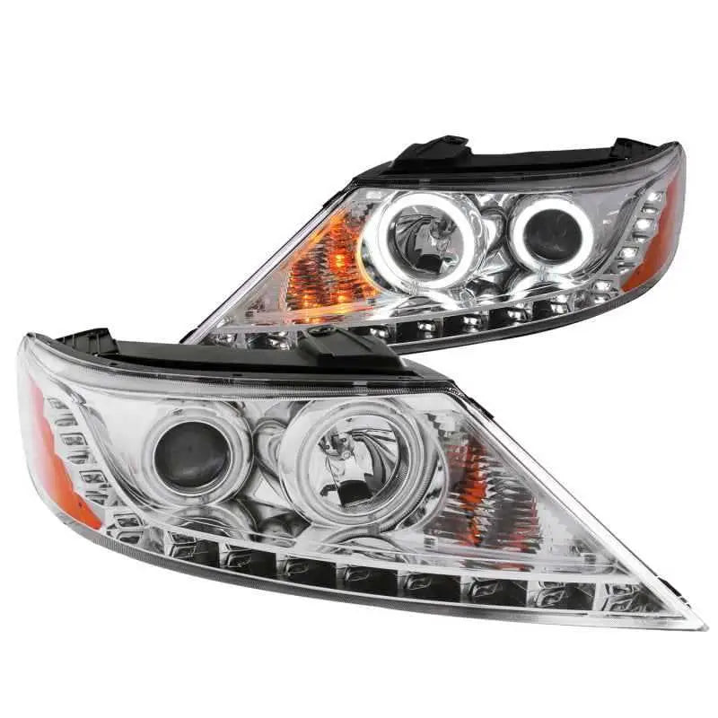 ANZO 2011-2013 Kia Sorento Projector Headlights w/ Halo Chrome (CCFL) 111249