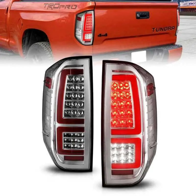 ANZO 2014-2021 Toyota Tundra LED Taillights Chrome Housing/Clear Lens 311438
