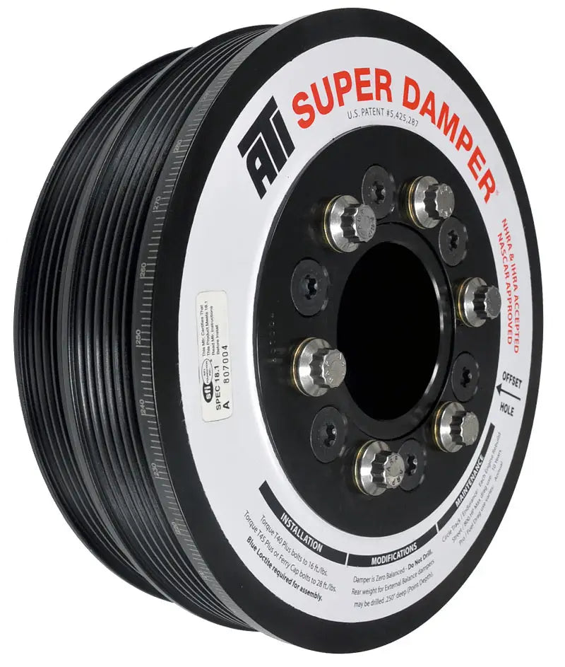 ATI Damper - 7.425in - Steel LW - 6/4 Grv - LS1/LS2 - F & V Body - 3 Ring - ATI917242 appati917242