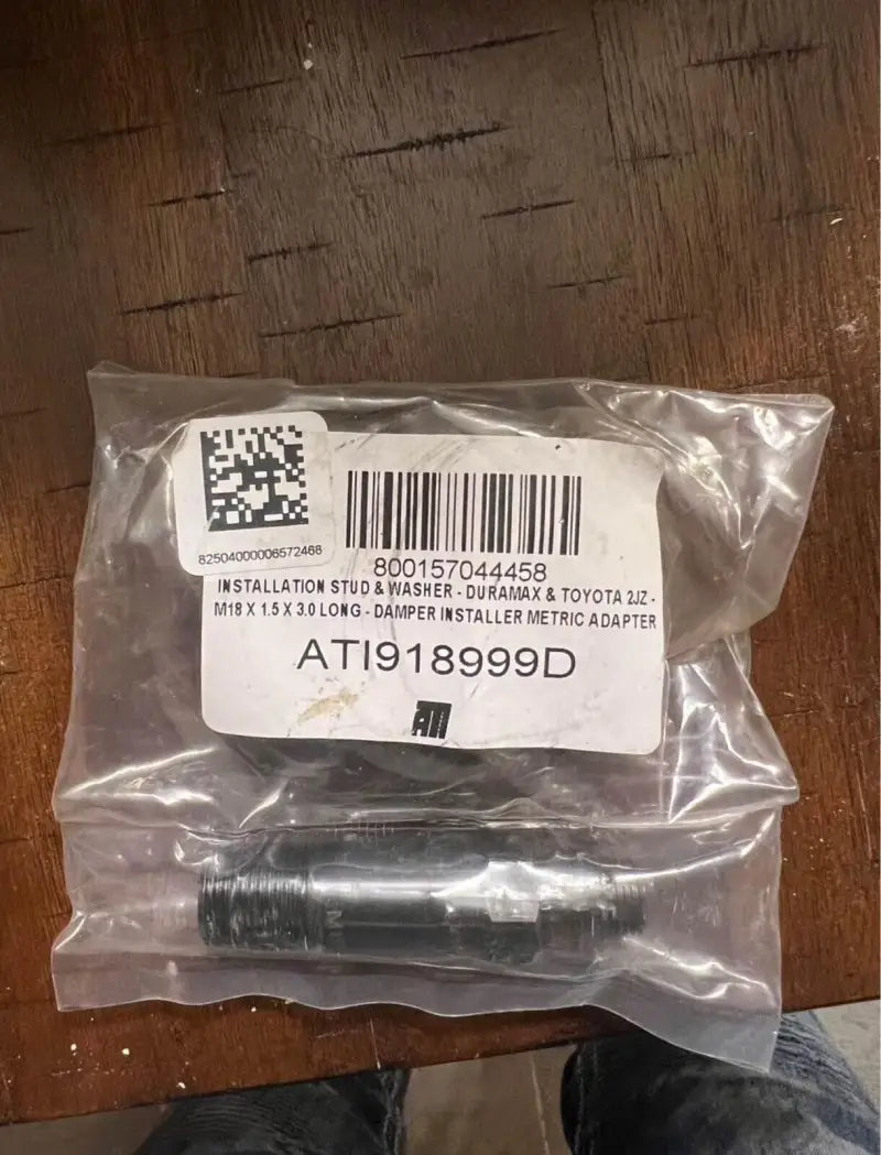 ATI Installation Stud/Washer - Duramax & Toyota 2JZ - M18x1.5x3.0 - Damper Installer Metric Adapter - ATI918999D appati918999d