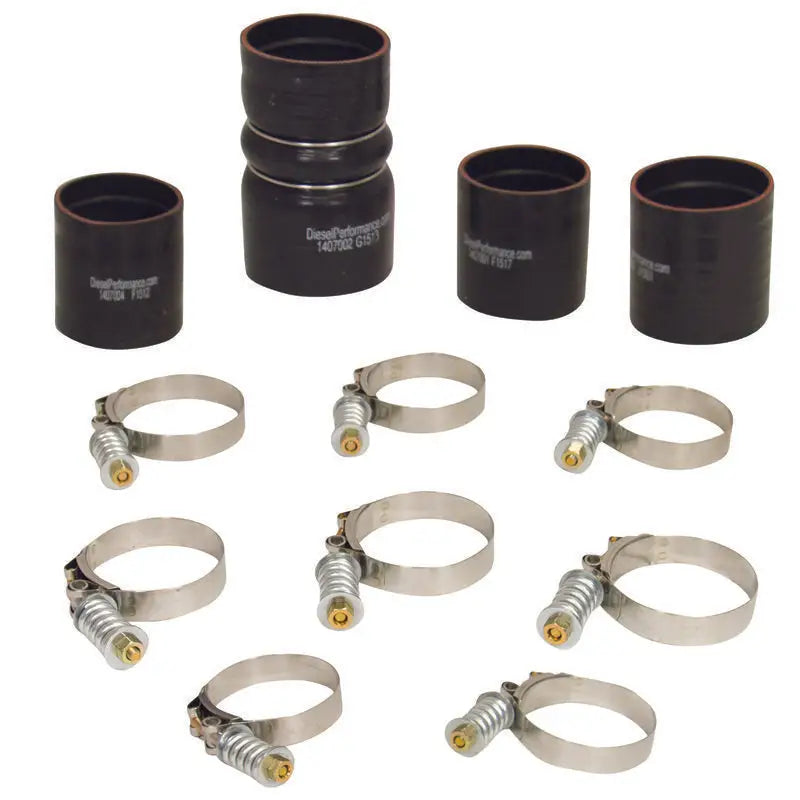 BD Diesel Intercooler Hose & Clamp Kit - 2008-2010 Ford 6.4L Powerstroke - 1047037 bdd1047037