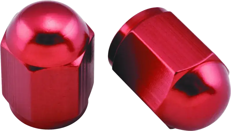 BikeMaster Valve Caps Aluminum (6 Pair) - Red 600149