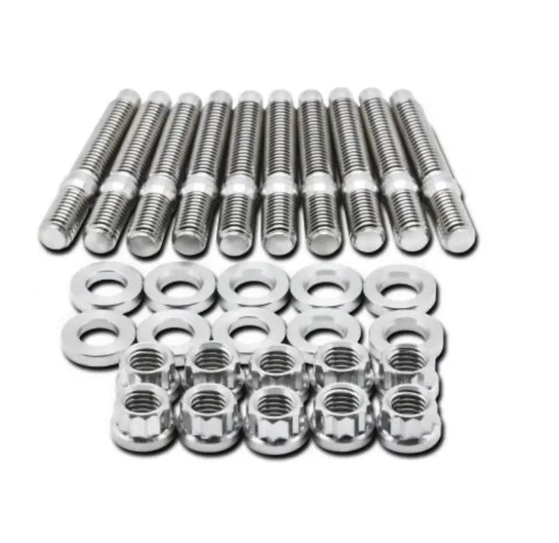 BLOX Racing SUS303 Stainless Steel Intake Manifold Stud Kit M8 x 1.25mm 55mm in Length - 9-piece blobxfl-00308-9