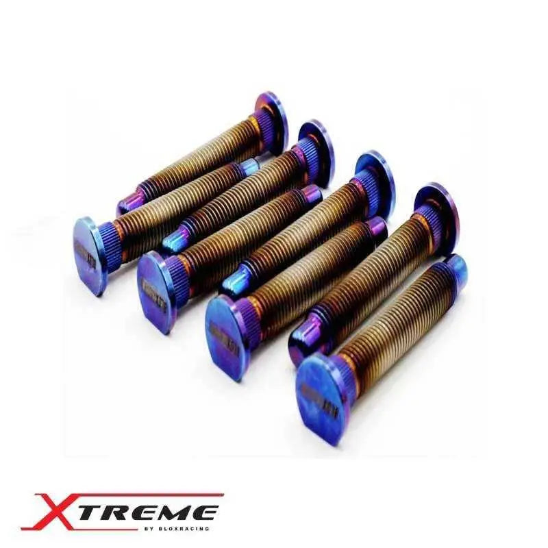 BLOX Racing Titanium Extended Wheel Studs M12X1.5mm 8Pcs Honda Fitment - Burnt bxac-00176-b