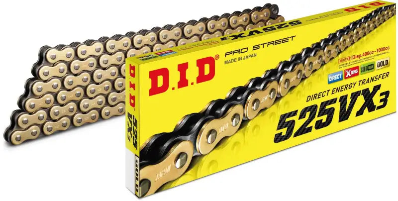 Chain 525vx3 150l Gold/Black wps-690-11150g