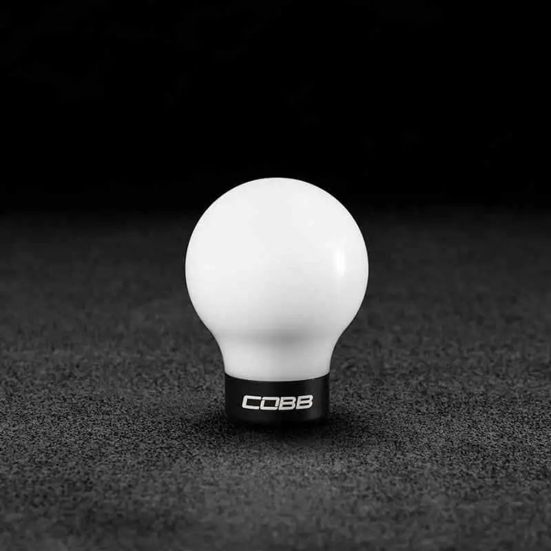 Cobb 07-10 MazdaSpeed3 Shift Knob - White Knob w/Stealth Black Base 271350-w-bk