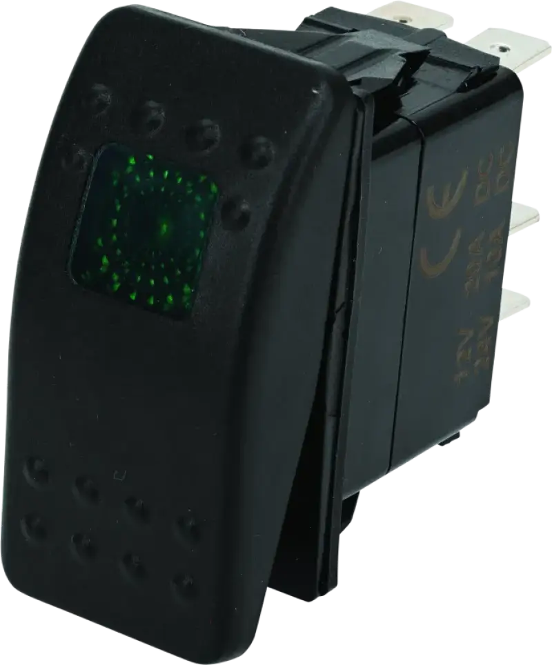 DragonFire Racing Lighted Switch On/Off Rocker Switch Green Lite 603294
