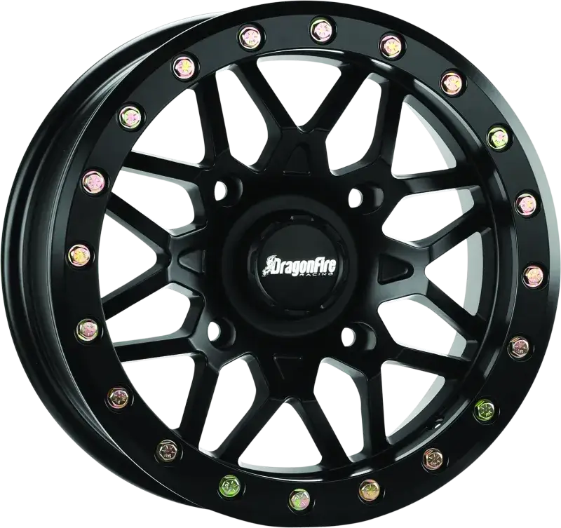 DragonFire Racing Typhon Wheel 14X7 4/156+10 5+2 Machined Black dfr523195