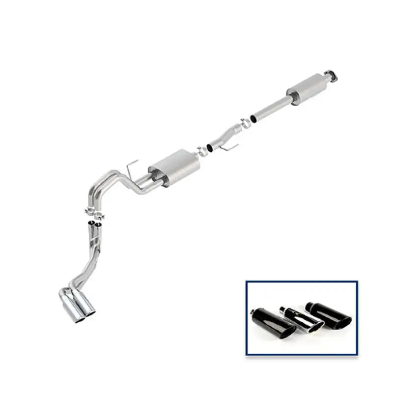 Ford Racing 15-18 F-150 5.0L Cat-Back Touring Exhaust System - Side Exit Chrome Tips frpm-5200-f1550rtca