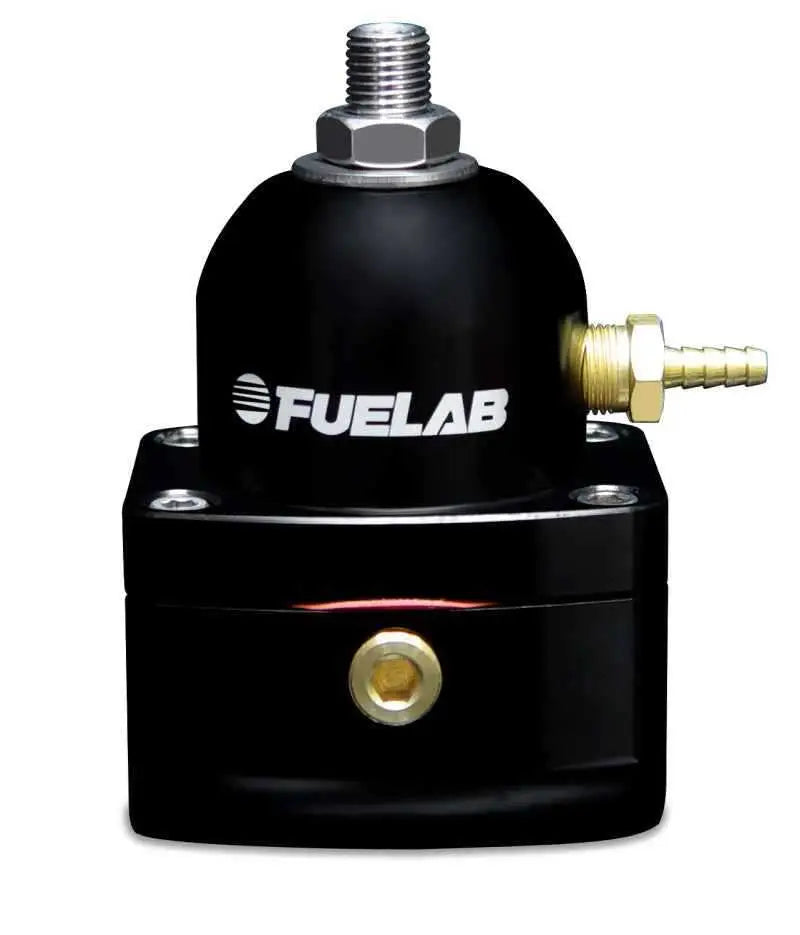 Fuelab 515 EFI Adjustable FPR Large Seat 25-90 PSI (2) -10AN In (1) -6AN Return - Black 51505-1-l-e