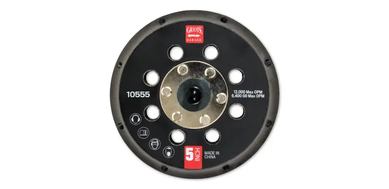Griots Garage 5in Vented Orbital Backing Plate (G9) - 10555 grg10555