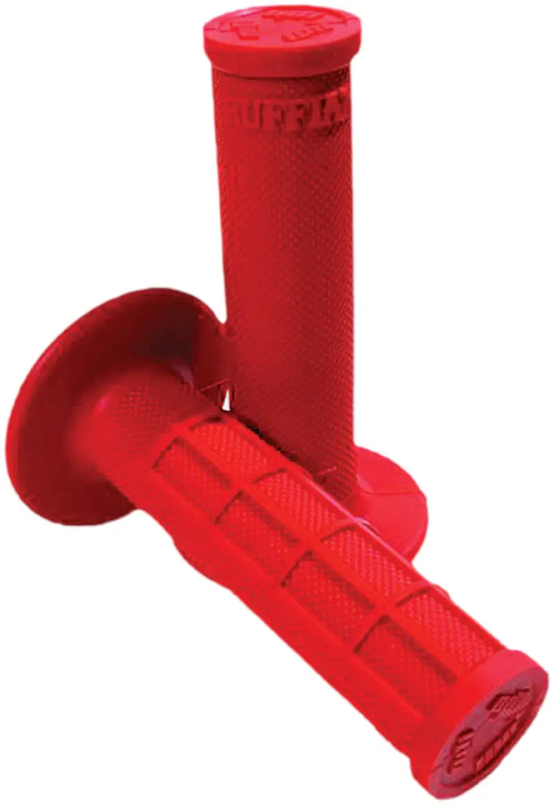 H01RFR Ruffian Half Waffle Grips Red wps-206-1057